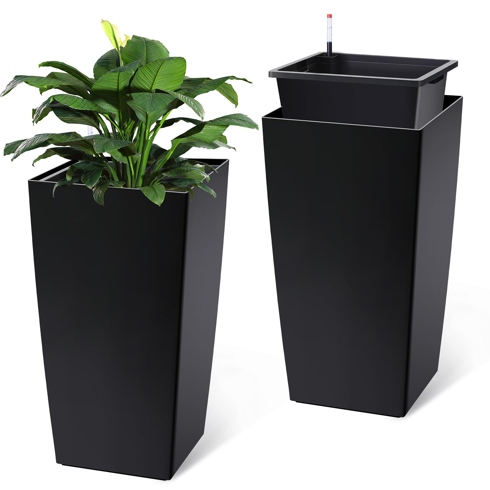 Set Of 2 30in Tall Planters Fo - Self Watering Insert 评论和价格