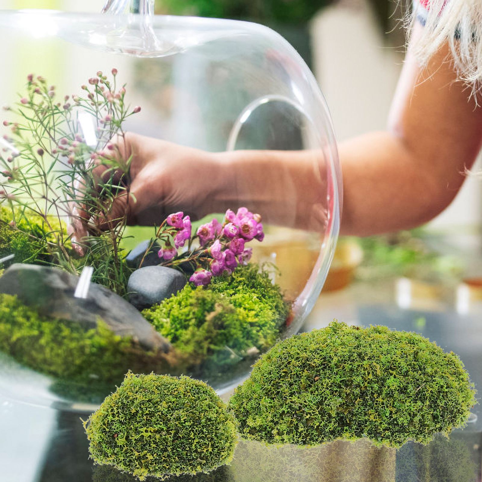 12pcs Artificial Moss RocksFak - Sphagnum Moss Dry 评论和价格