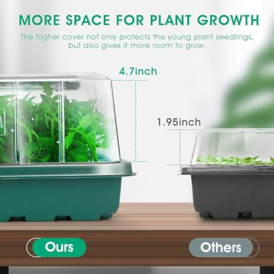 Seed Starter Tray with Grow Li - Humidity Dome Kit 评论和价格