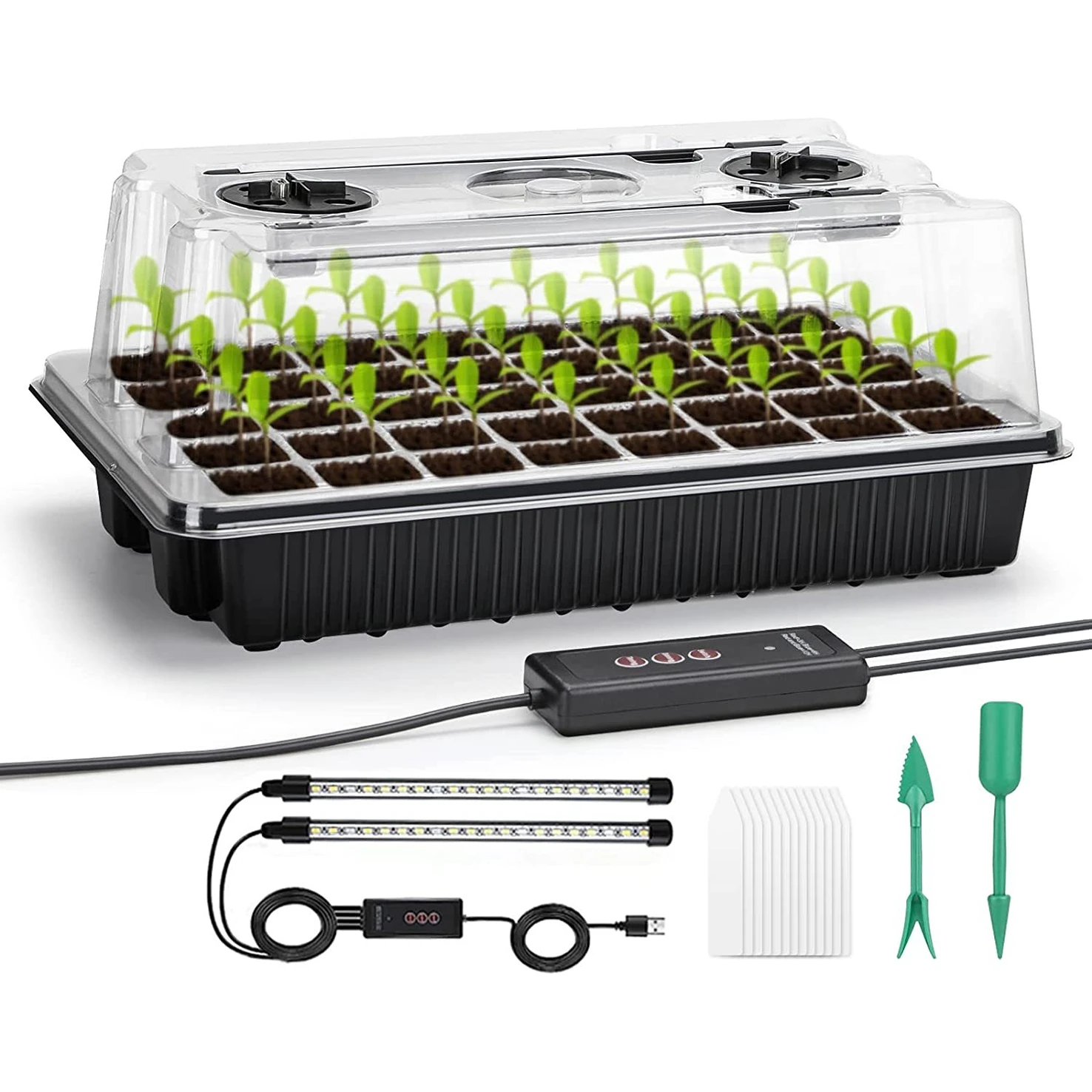 1 Set, Seed Starter Trays With - Humidity Dome Kit 评论和价格