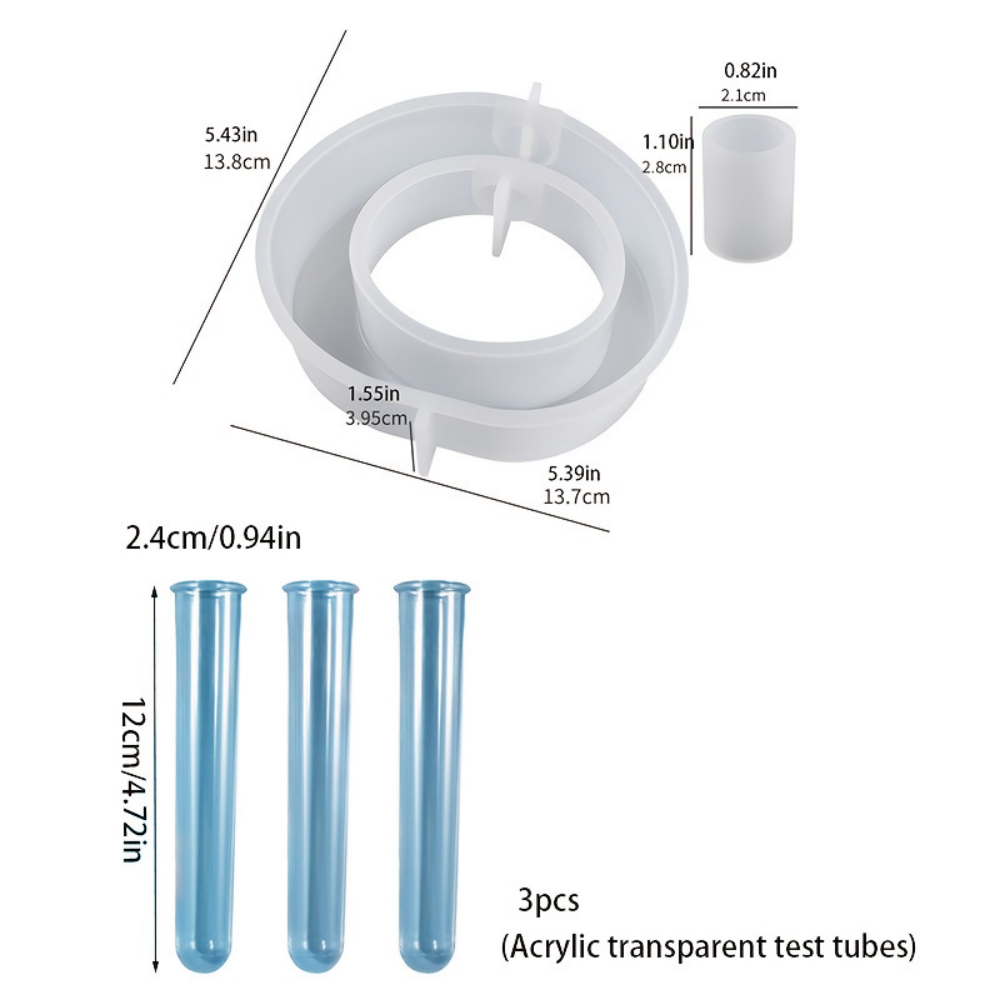 4PCS Flower Vase Silicone Mold - Propagation Station Vase 评论和价格
