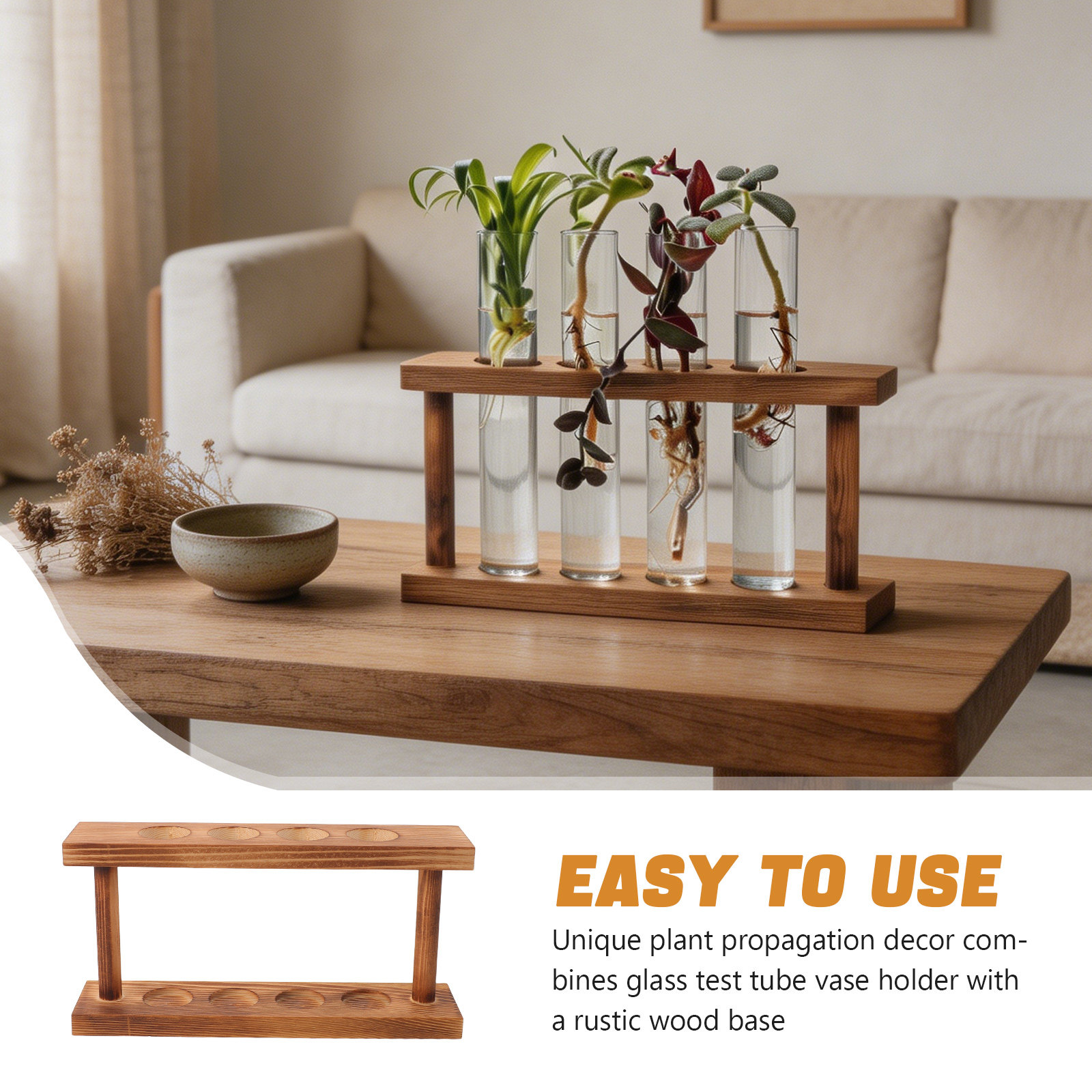Wooden Plant Propagation Stati - Propagation Station Vase 评论和价格
