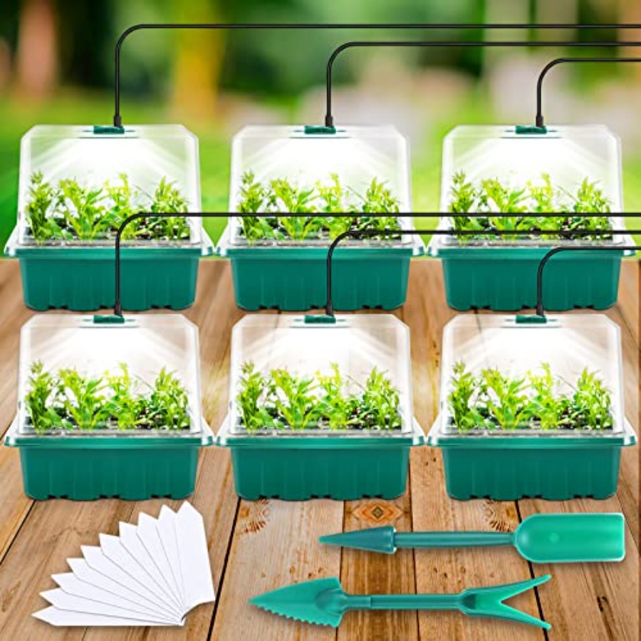 Seed Starter Tray with Light,  - Humidity Dome Kit 评论和价格